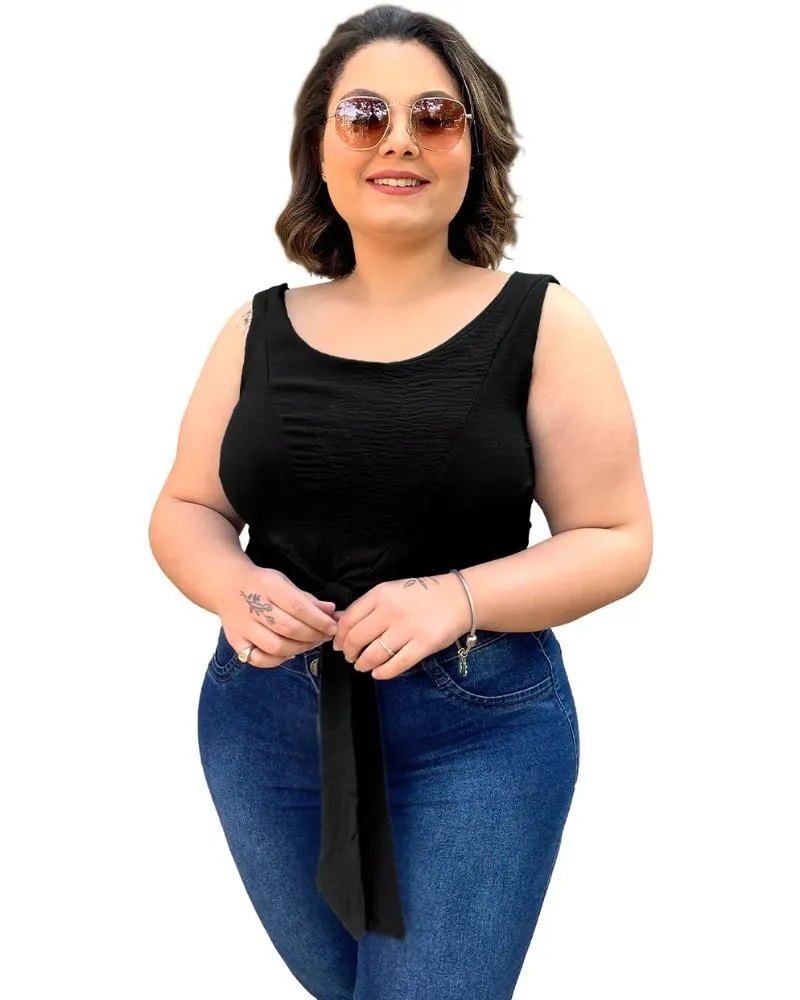 Cropped West Preto