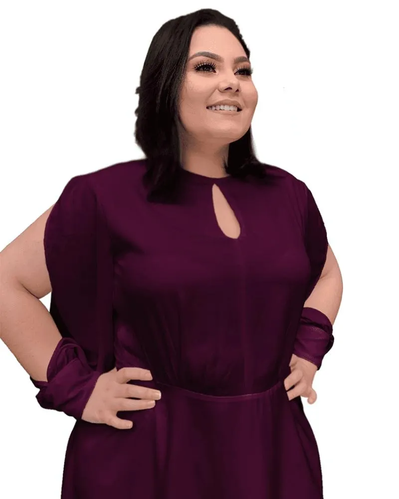 Vestido Curto Kate Roxo Profundo