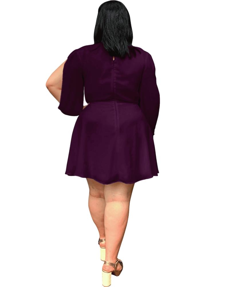 Vestido Curto Kate Roxo Profundo
