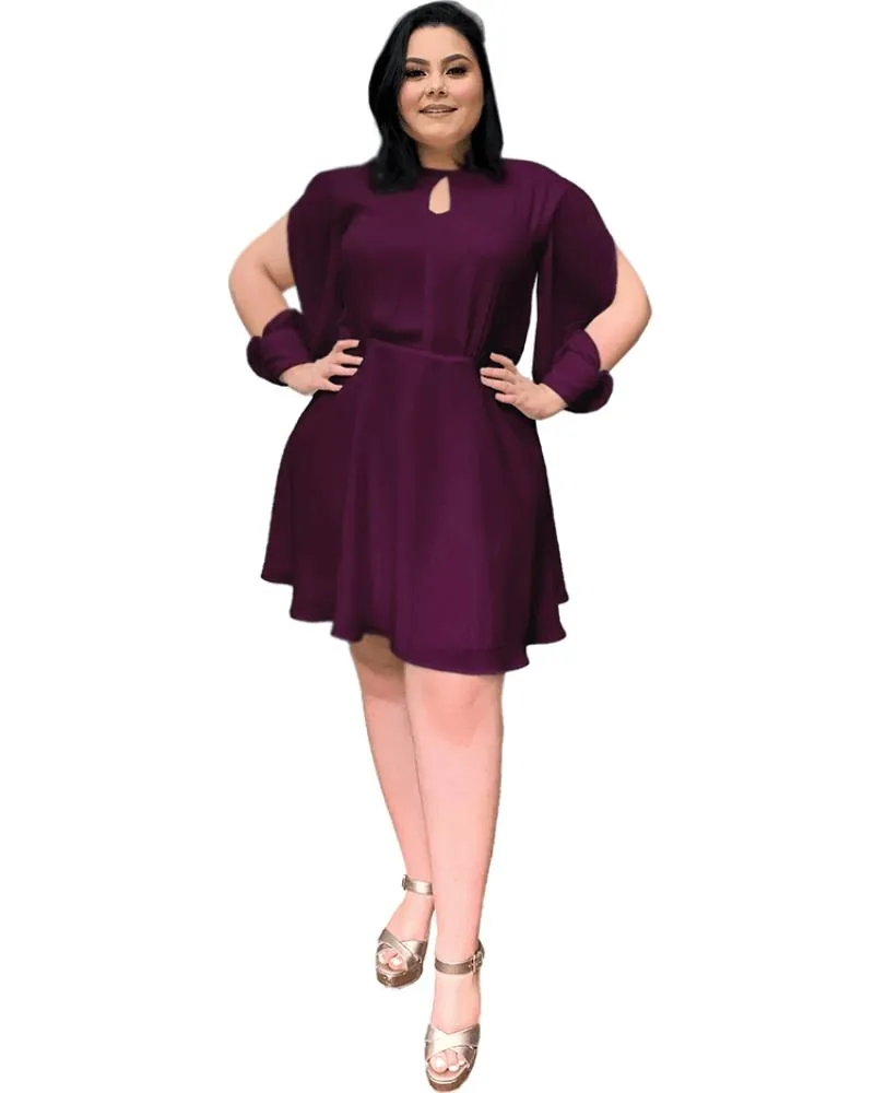 Vestido Curto Kate Roxo Profundo