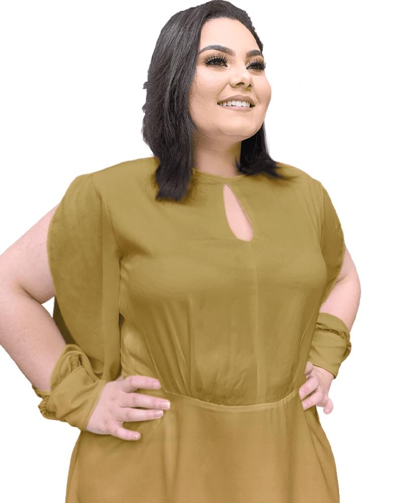 Vestido Curto Kate Mostarda