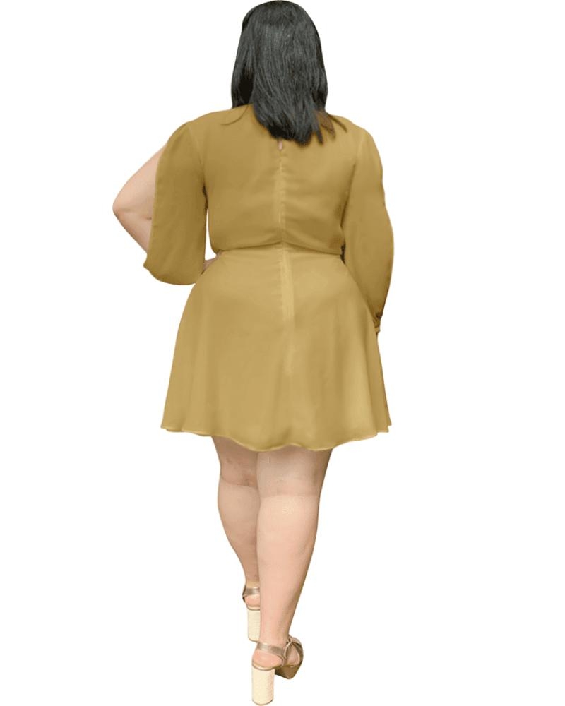 Vestido Curto Kate Mostarda