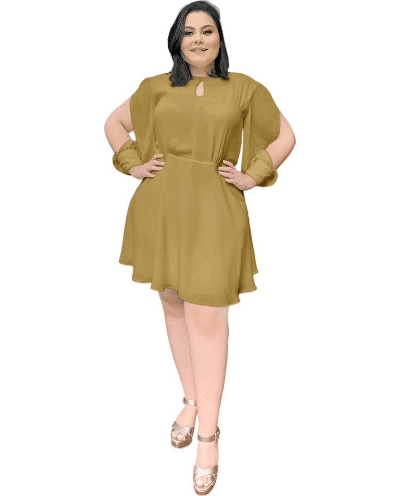 Vestido Curto Kate Mostarda