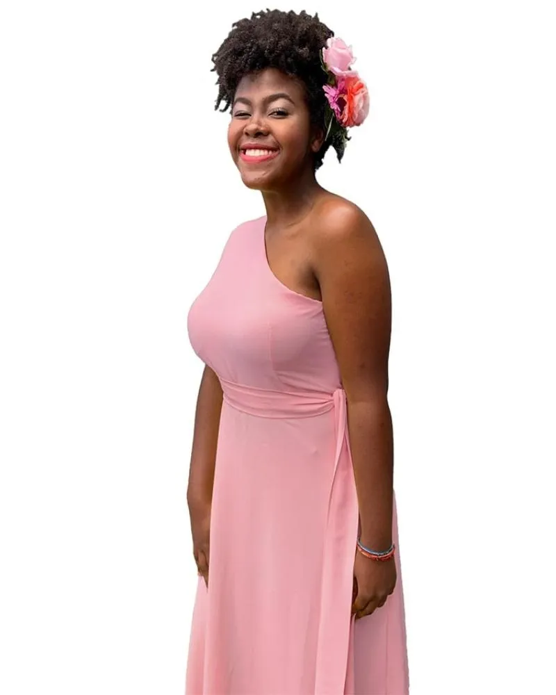 Vestido Madrinha de Casamento Sober Rosê