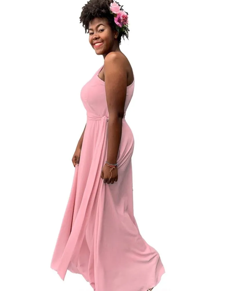 Vestido Madrinha de Casamento Sober Rosê