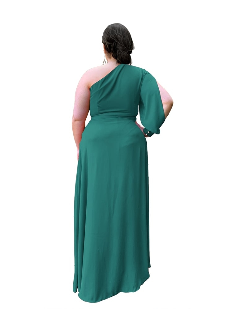 Vestido Madrinha de Casamento Verde Esmeralda Nara 