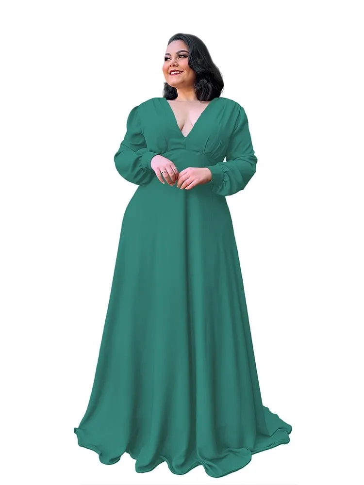 Vestido Longo de Festa Caroline Verde Esmeralda