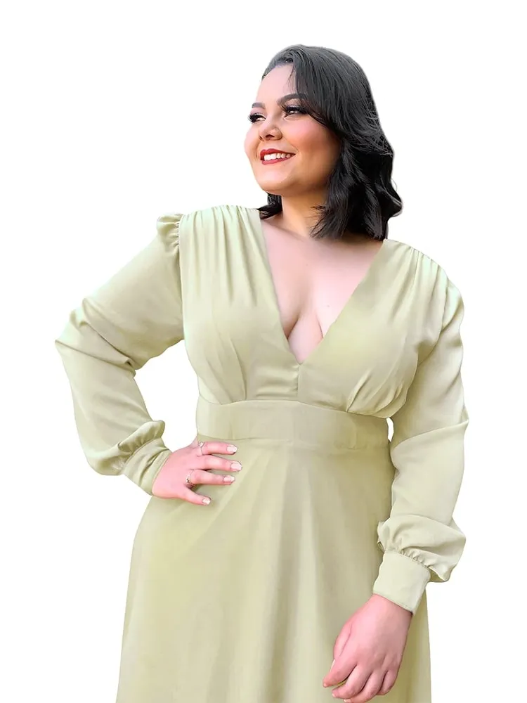 Vestido Longo de Festa Caroline Off White