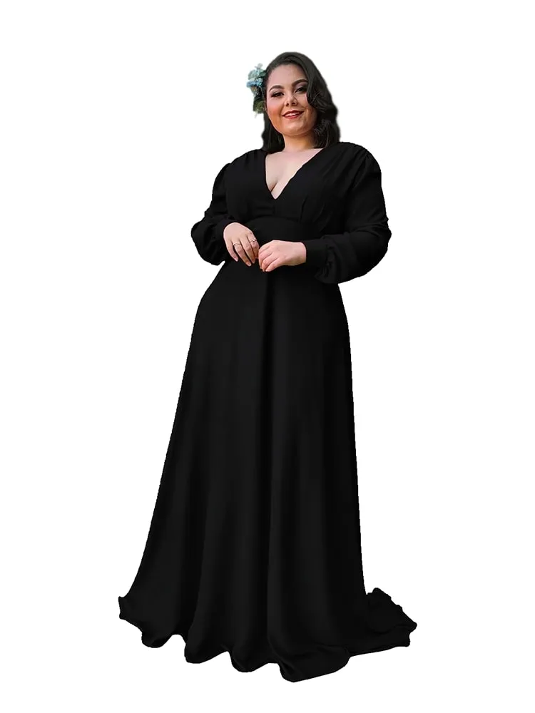 Vestido Longo de Festa Caroline Preto