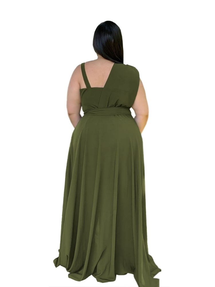 Vestido Madrinha Casamento Areta Verde Militar