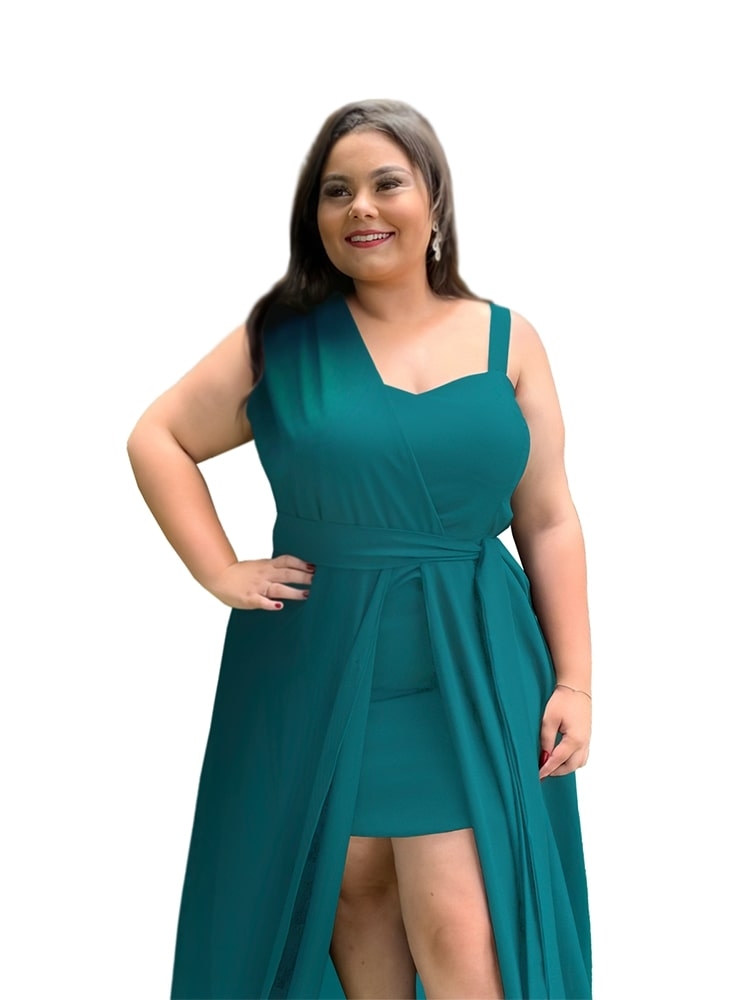 Vestido Madrinha Casamento Areta Verde Esmeralda