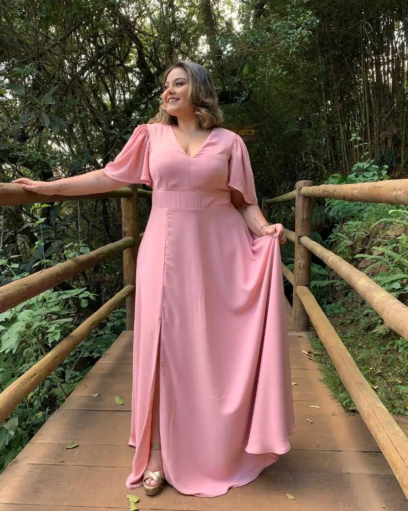 Vestido Madrinha de Casamento Rosê Linara