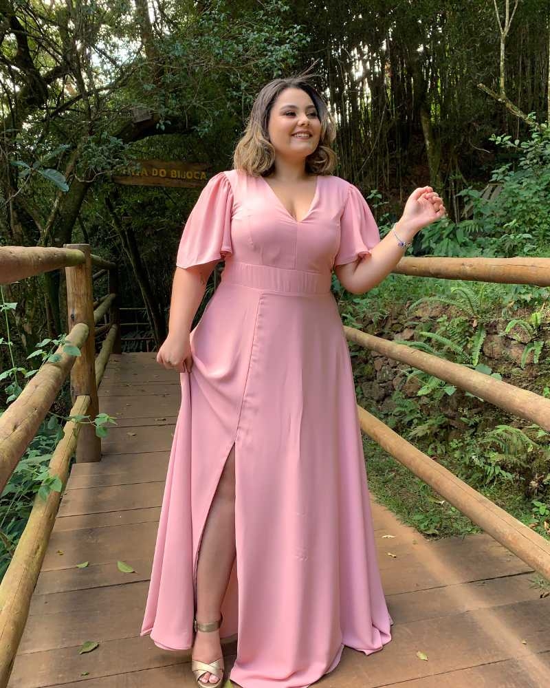 Vestido Madrinha de Casamento Rosê Linara