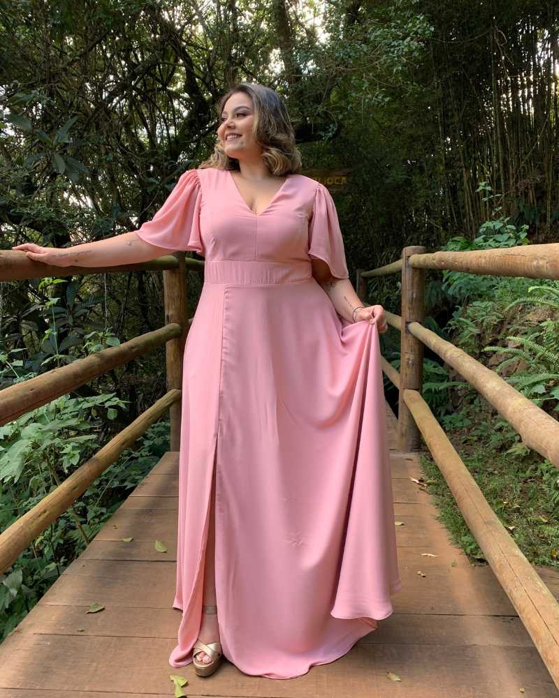 Vestido Madrinha de Casamento Rosê Linara