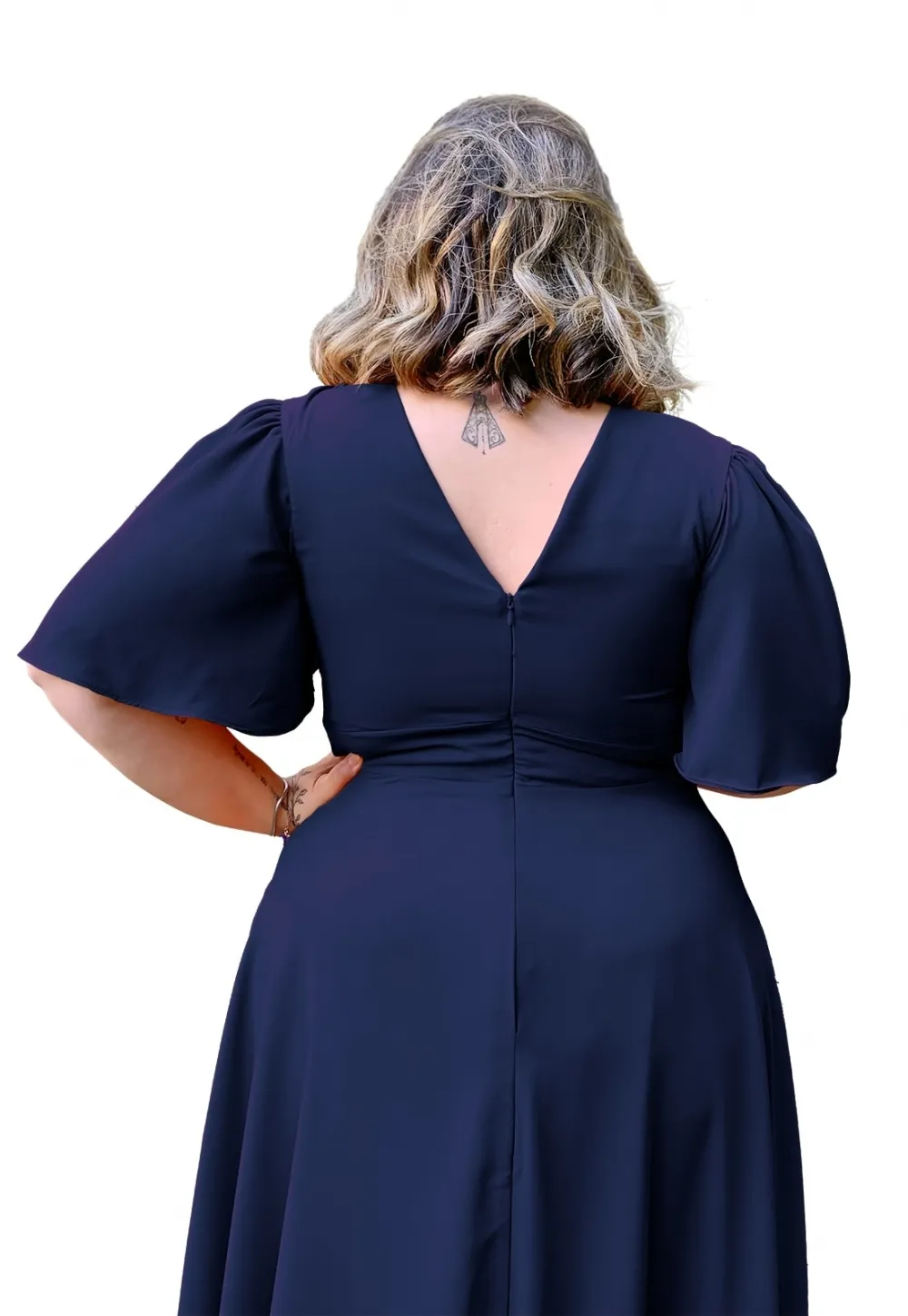 Vestido Madrinha de Casamento Azul Marinho Linara