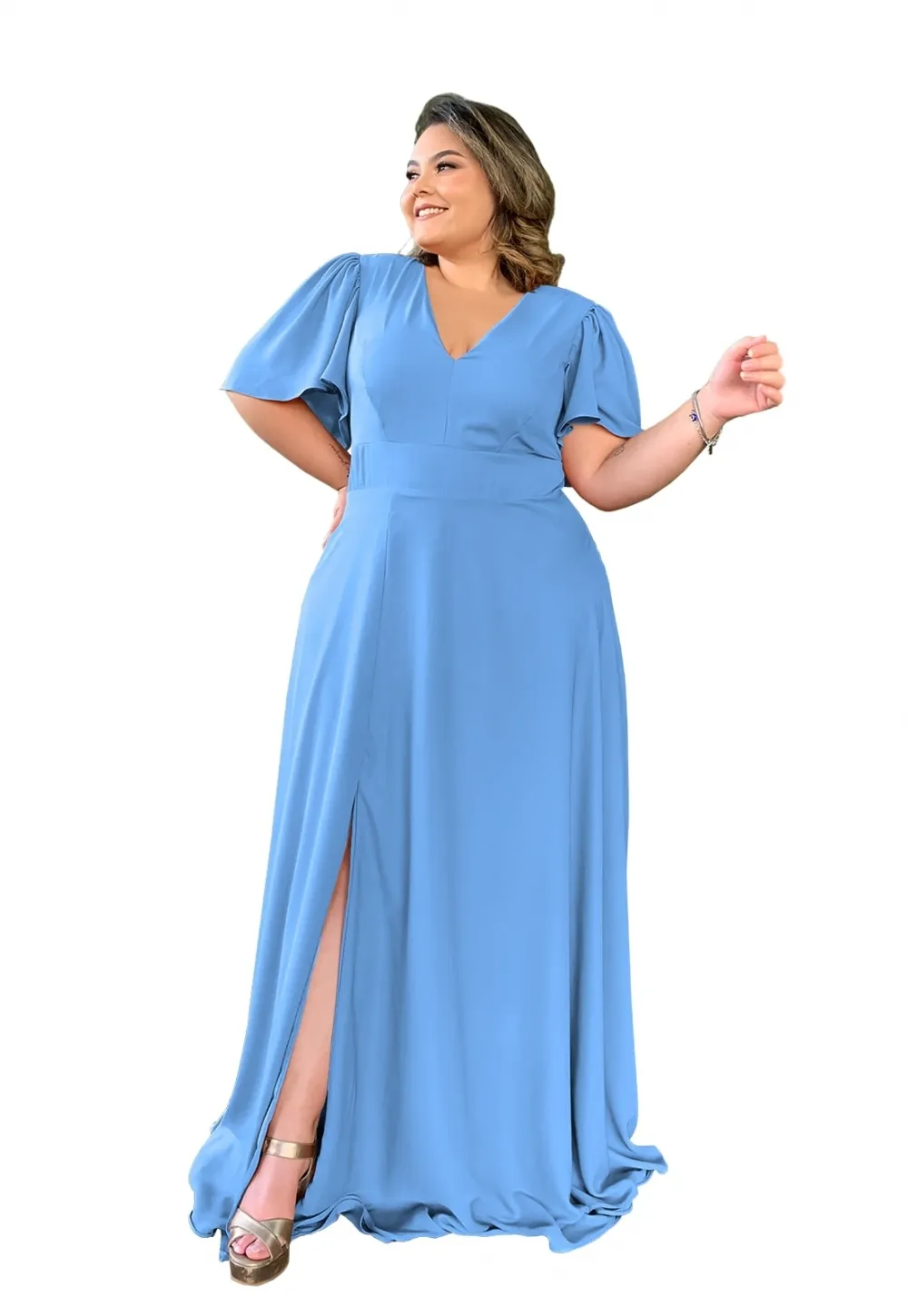 Vestido Madrinha de Casamento Azul Serenity Linara