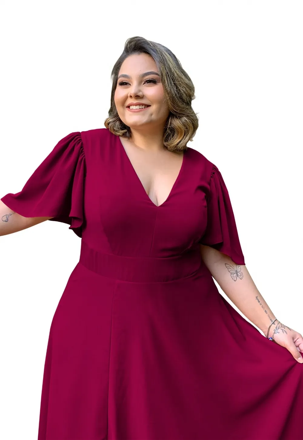 Vestido Madrinha de Casamento Marsala Linara