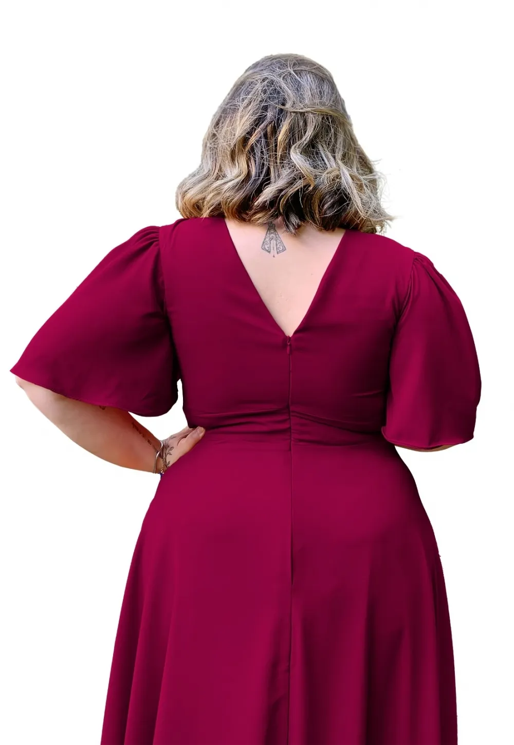 Vestido Madrinha de Casamento Marsala Linara