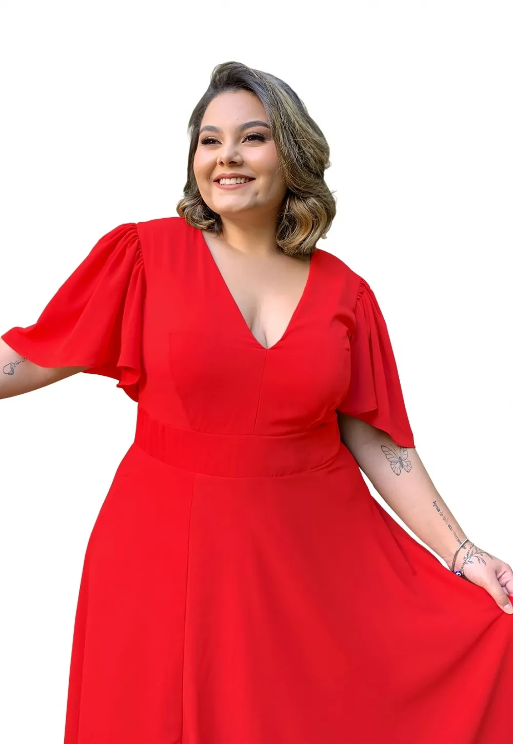 Vestido Madrinha de Casamento Vermelho Linara