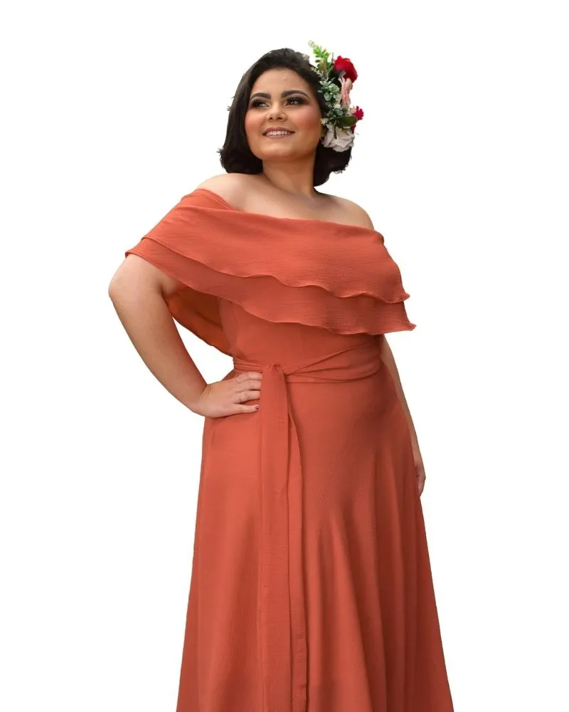 Vestido Madrinha de Casamento Honeymoon Terracota