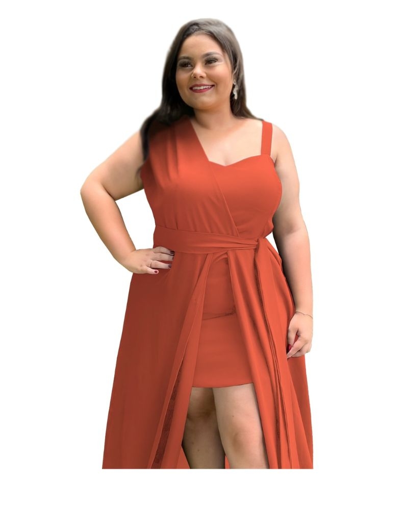 Vestido Madrinha Casamento Areta Terracota