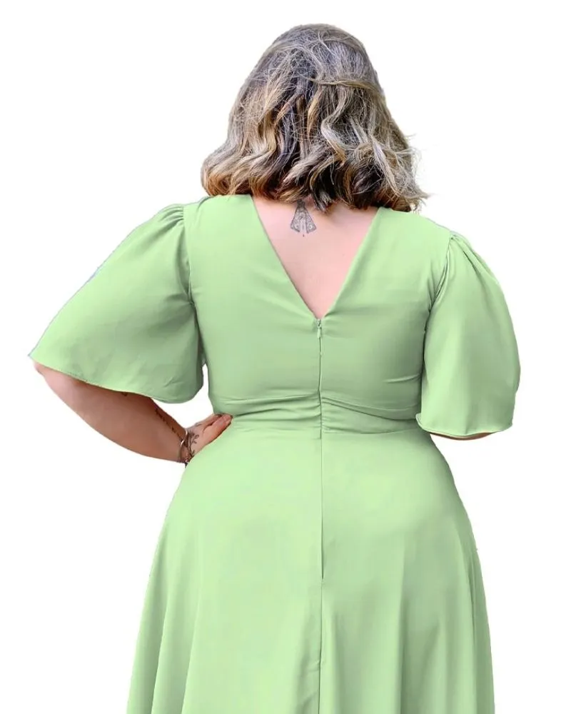 Vestido Madrinha de Casamento Verde Menta  Linara
