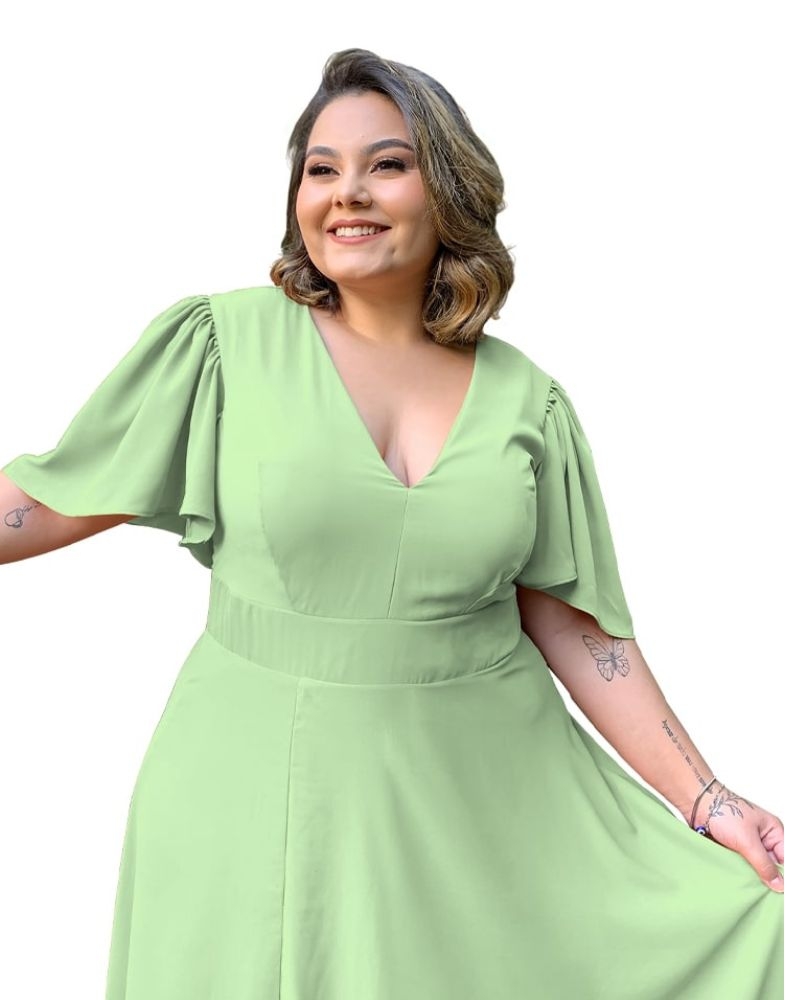 Vestido Madrinha de Casamento Verde Menta  Linara