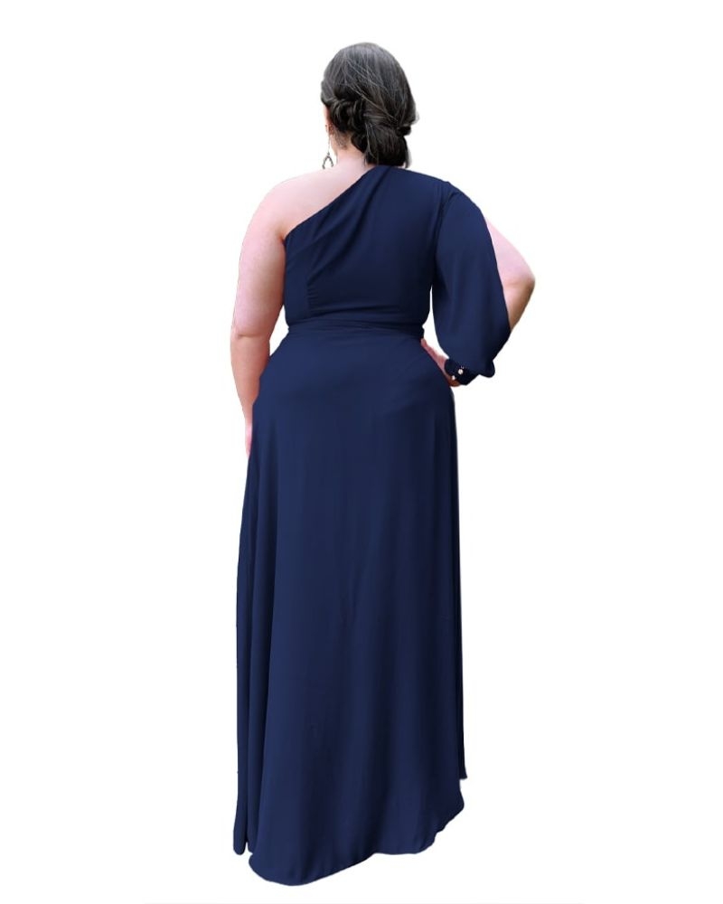 Vestido Madrinha de Casamento Nara Azul Marinho