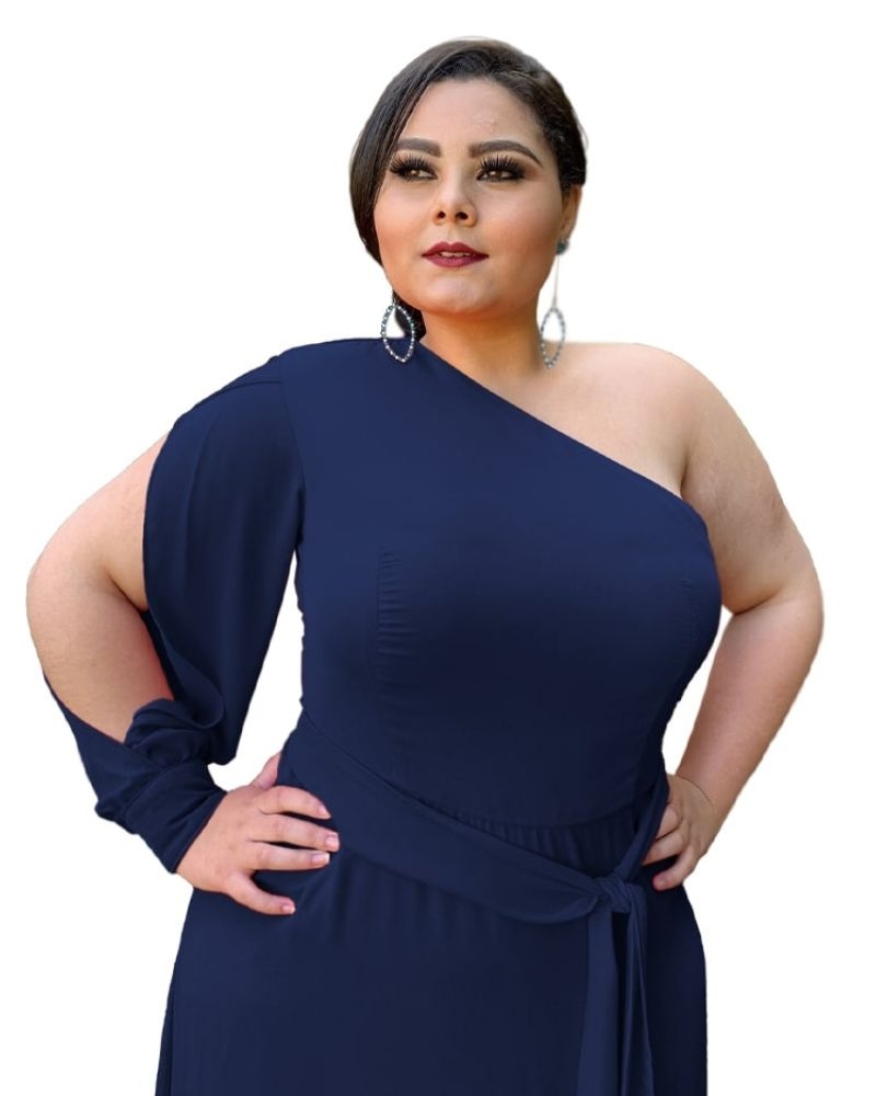 Vestido Madrinha de Casamento Nara Azul Marinho