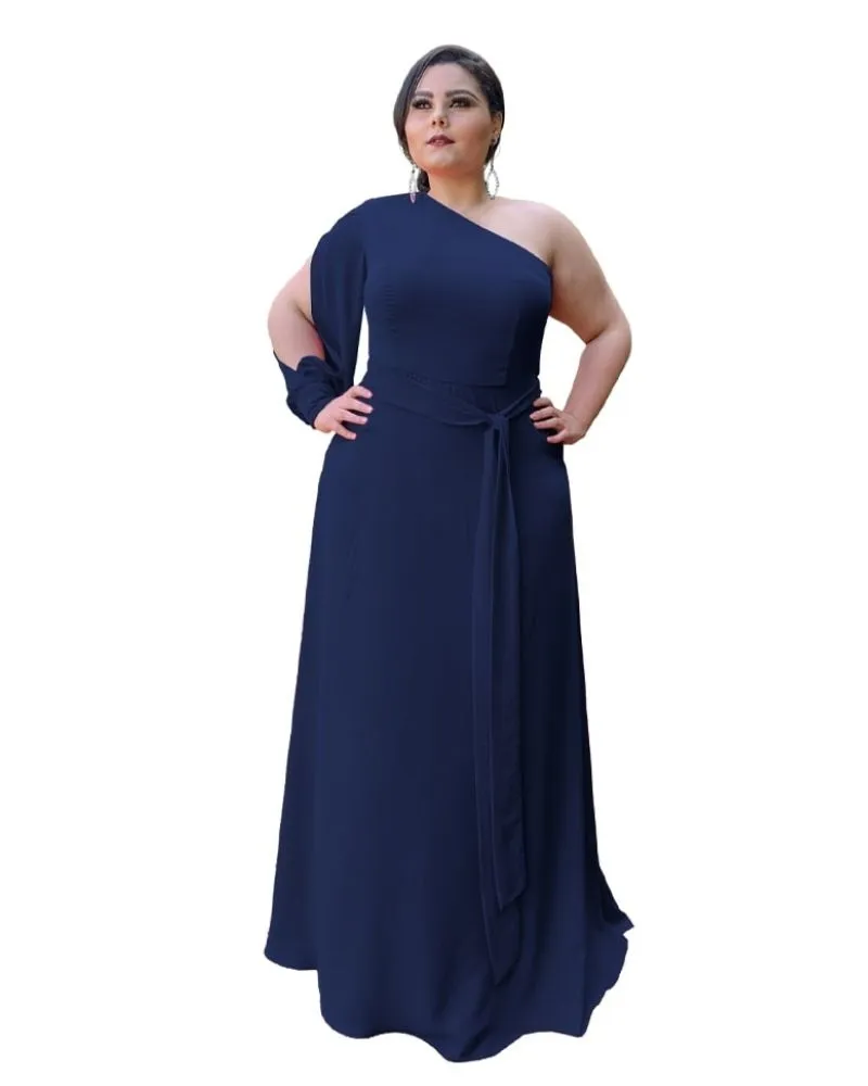 Vestido Madrinha de Casamento Nara Azul Marinho