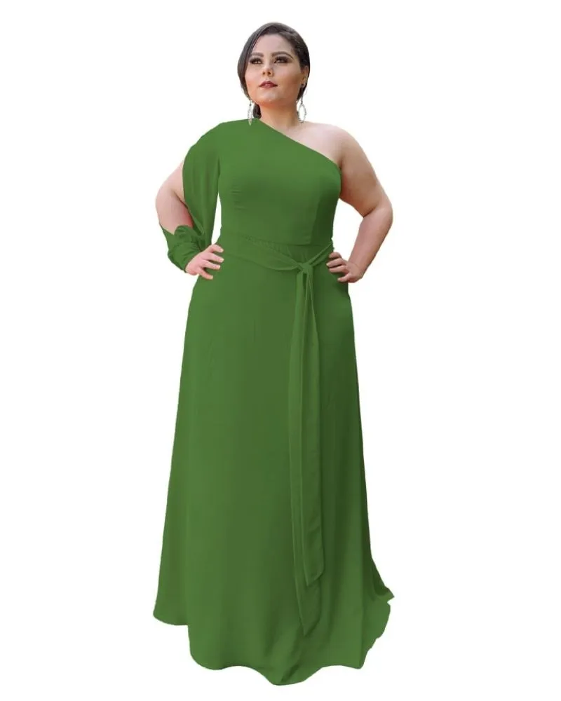 Vestido Madrinha de Casamento Verde Floresta Nara 