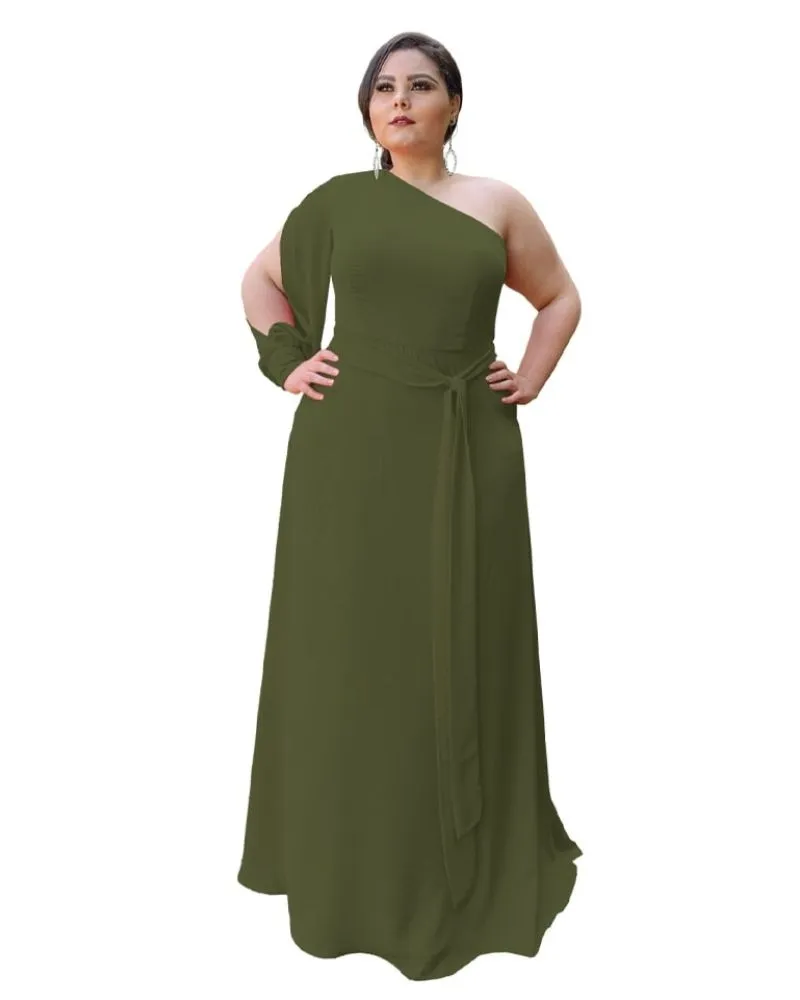 Vestido Madrinha de Casamento Verde Militar Nara