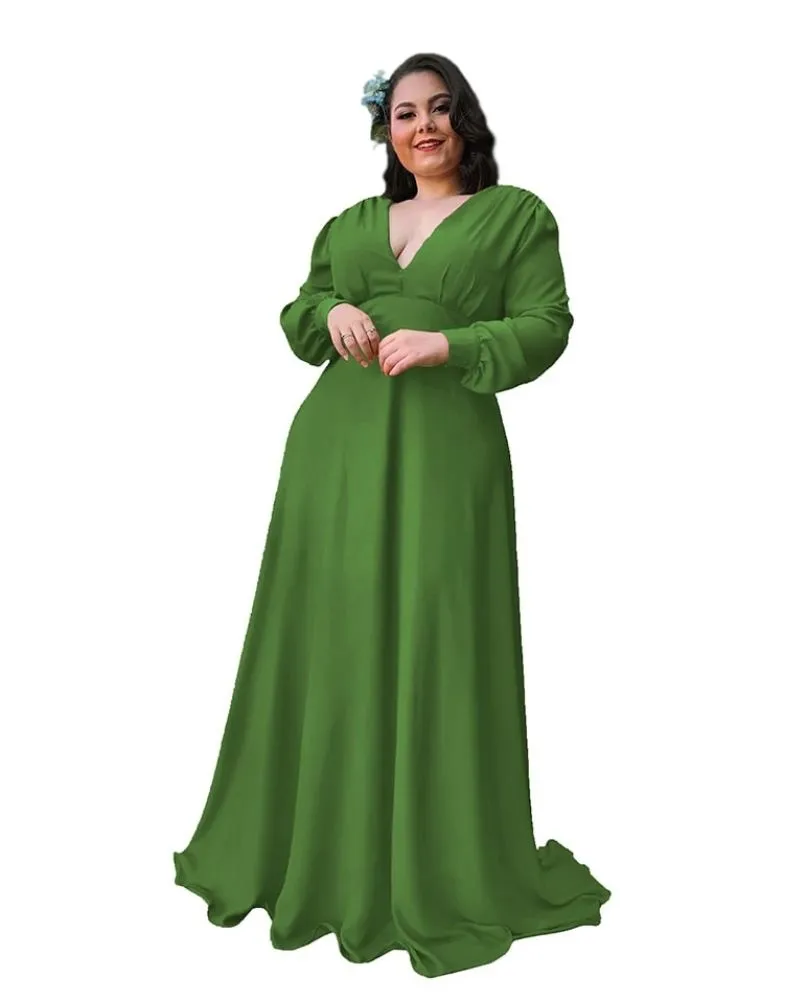 Vestido Longo de Festa Caroline Verde Floresta