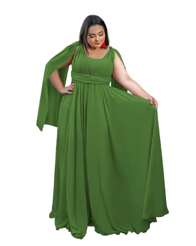 Vestido de Madrinha de Casamento Verde Floresta Grace