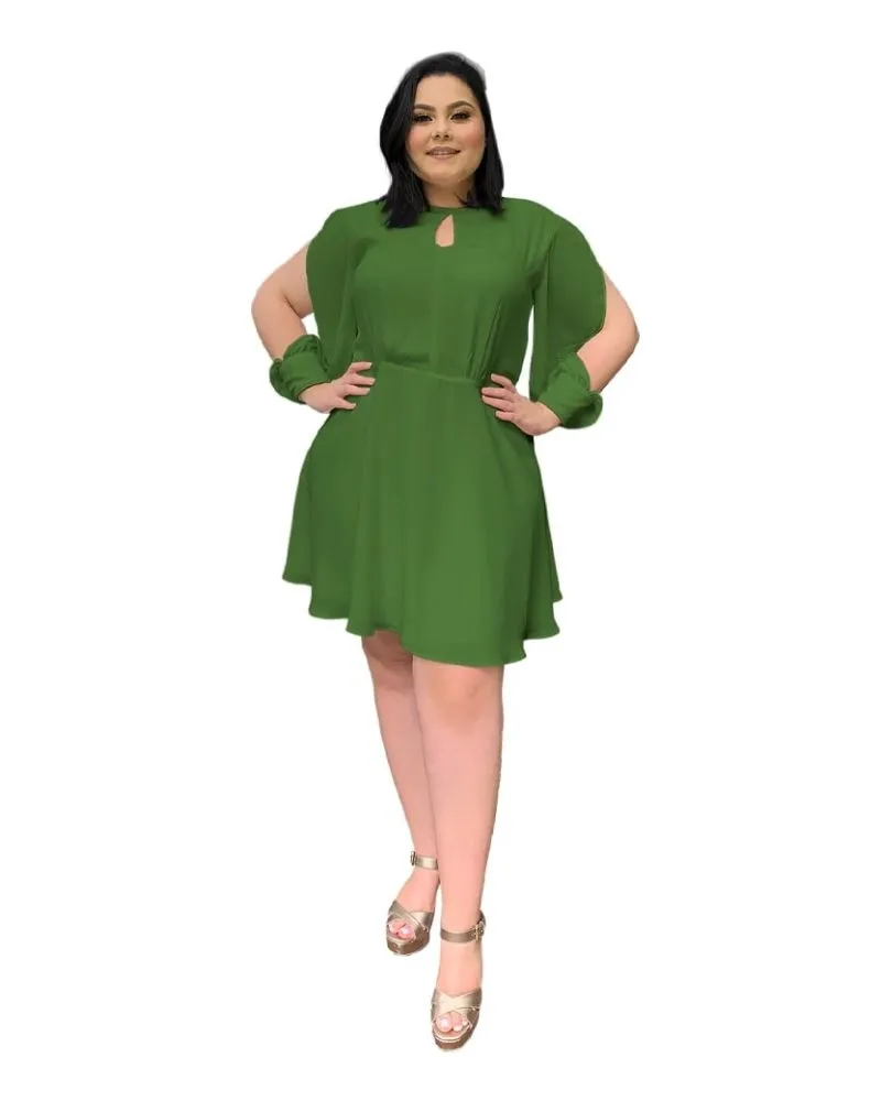 Vestido Curto de Festa Kate Verde Floresta