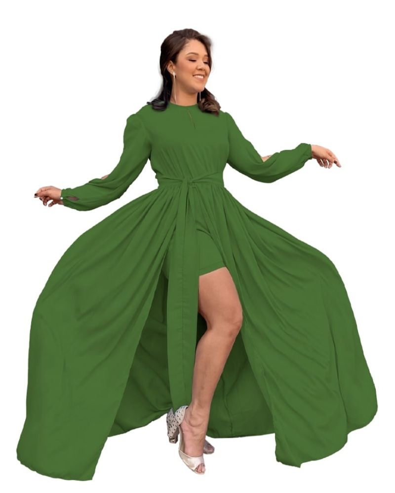 Vestido Madrinha de Casamento  Verde Floresta Sublime 