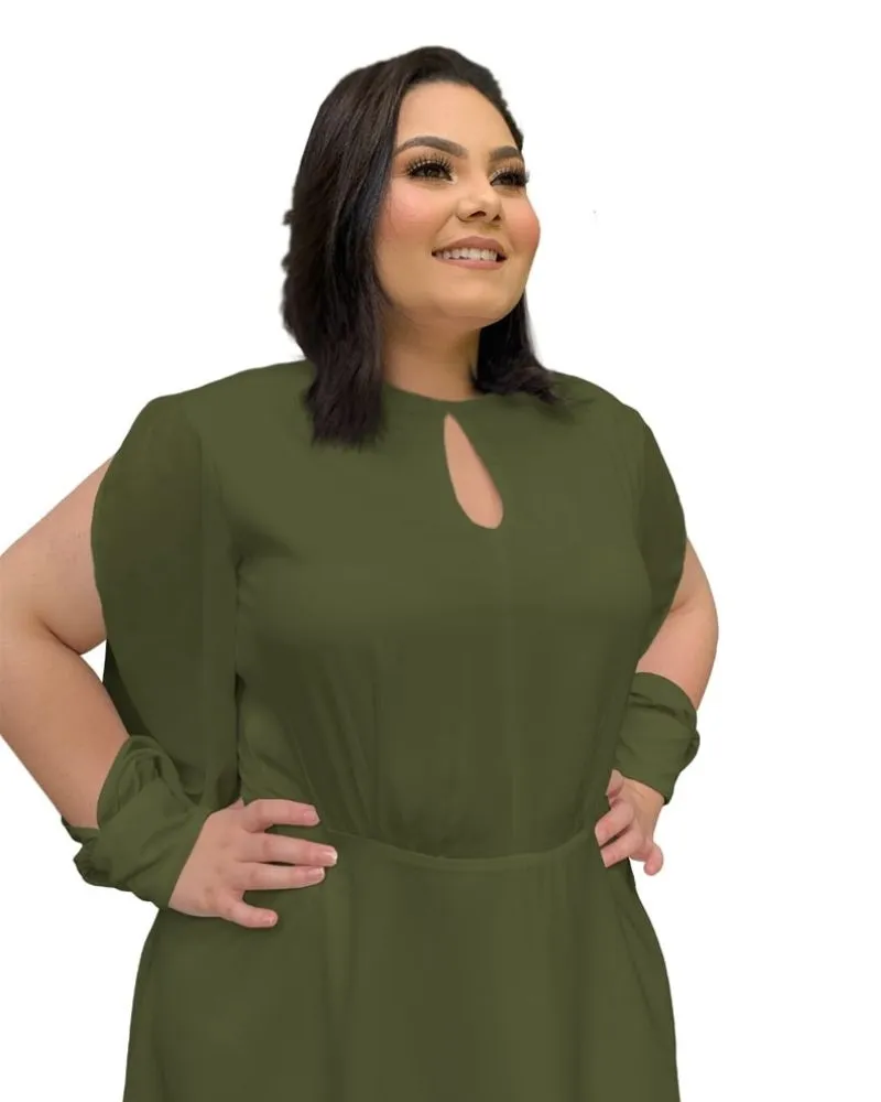 Vestido Curto de Festa  Kate Verde Militar