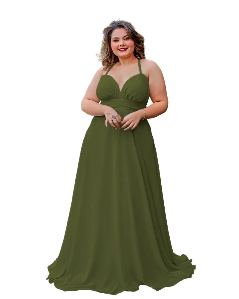 Vestido Longo de Festa Verde Militar  Mariane