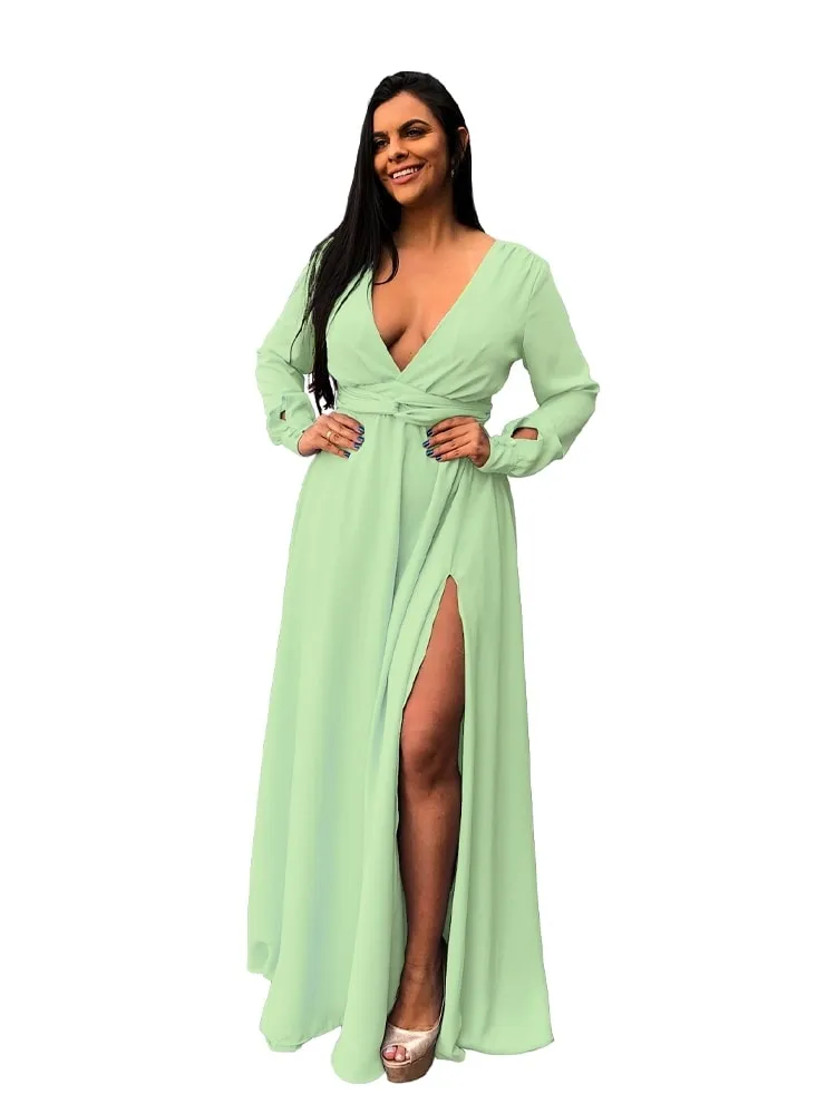 Vestido Madrinha de Casamento Amanda Verde Menta