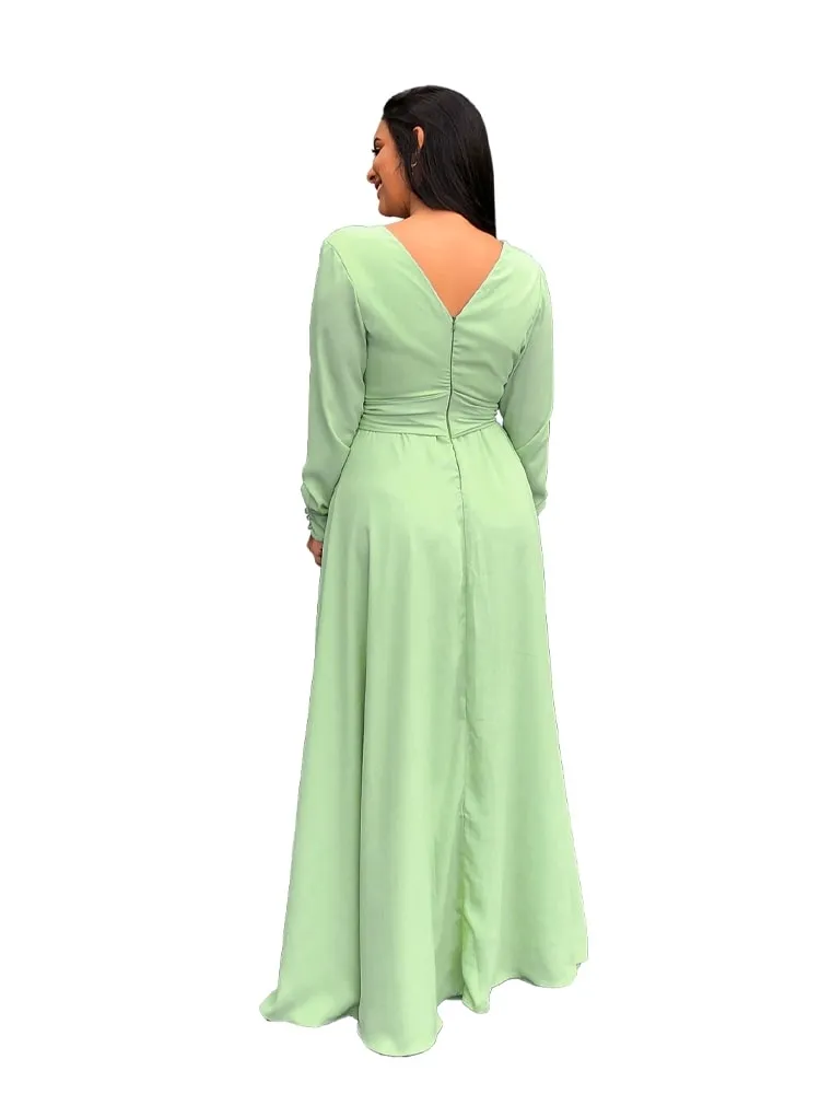 Vestido Madrinha de Casamento Amanda Verde Menta