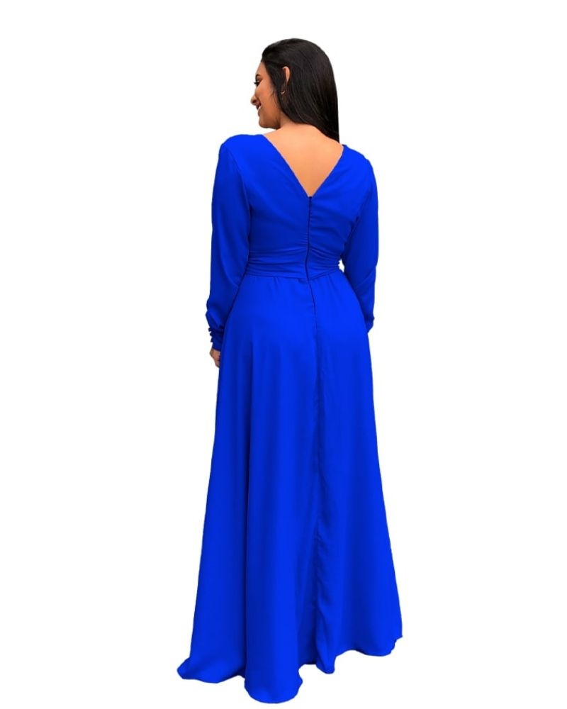 Vestido Madrinha de Casamento Azul Royal Amanda