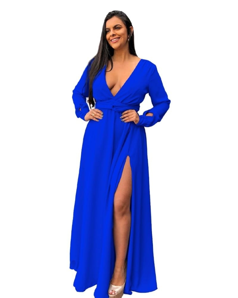 Vestido Madrinha de Casamento Azul Royal Amanda