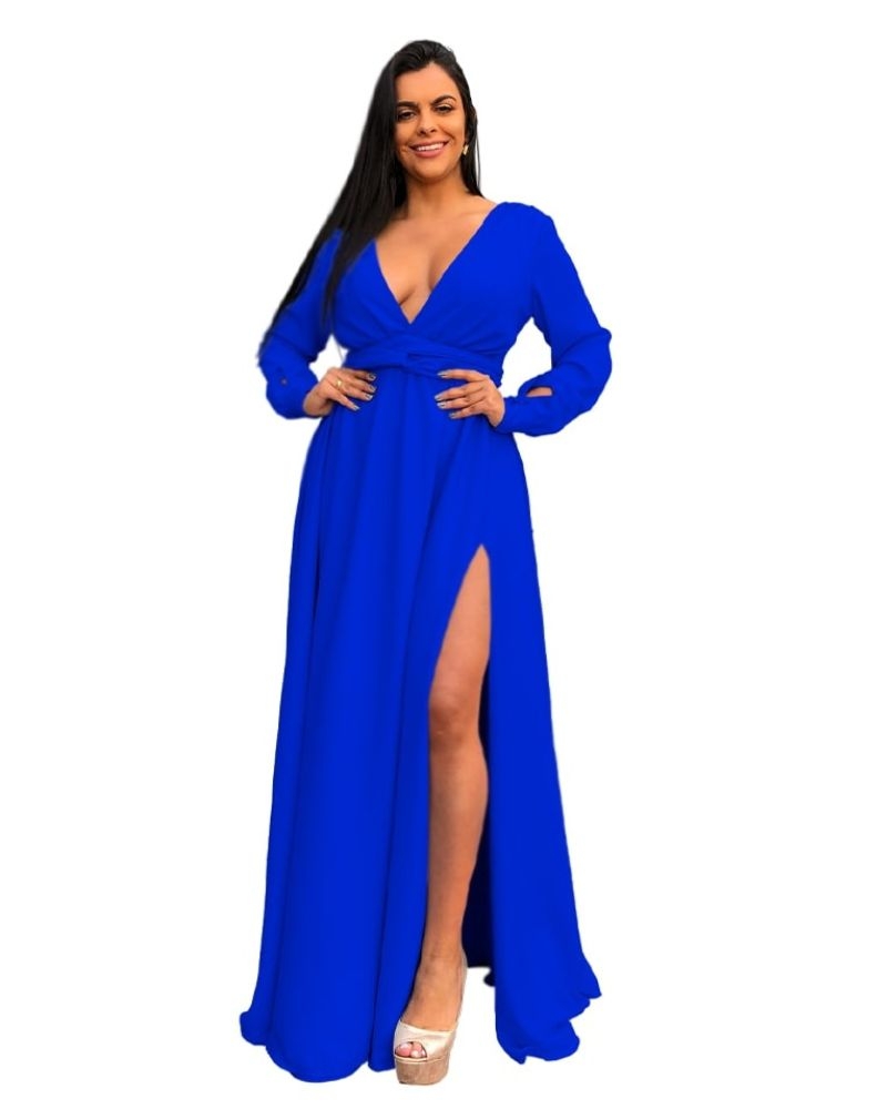 Vestido Madrinha de Casamento Azul Royal Amanda