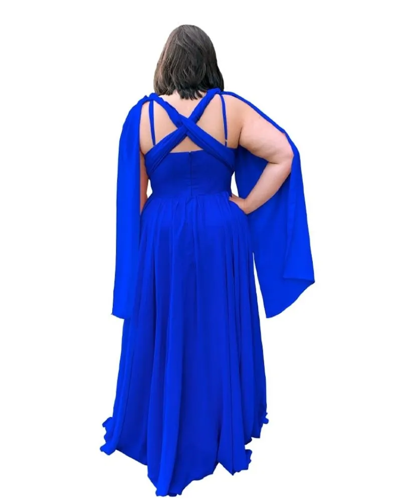 Vestido de Madrinha de Casamento  Grace Azul Royal
