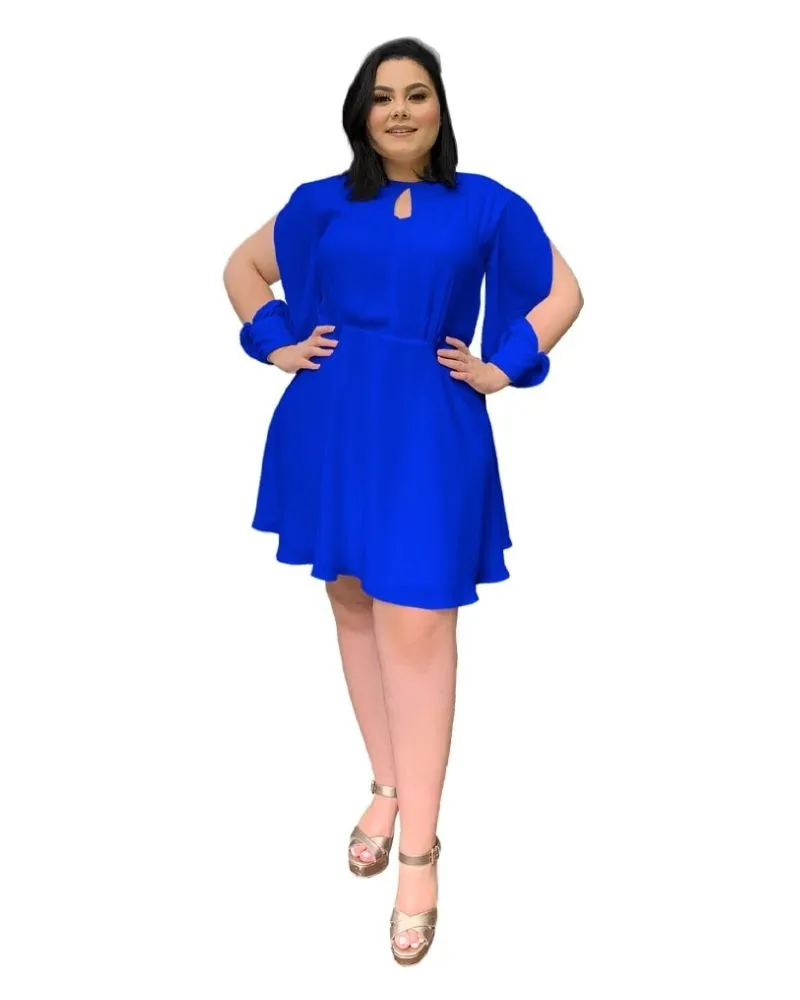 Vestido Curto de Festa Azul Royal Kate