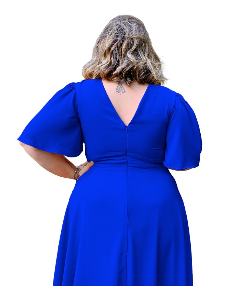 Vestido Madrinha de Casamento Azul Royal Linara