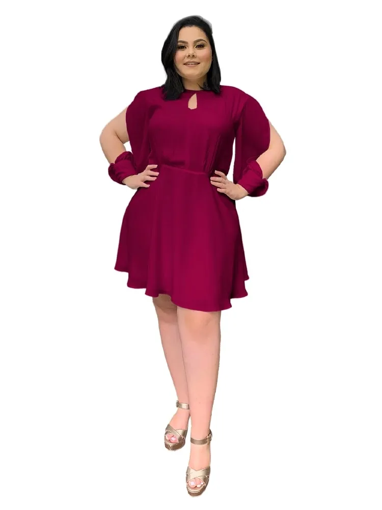 Vestido curto de Festa Marsala Kate