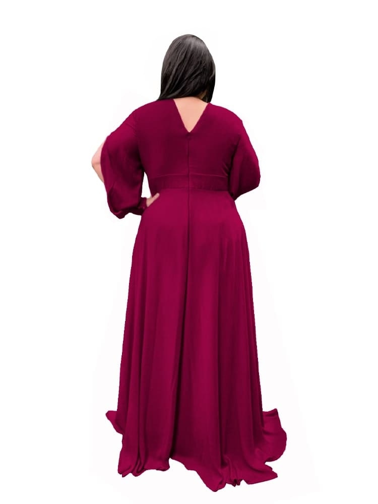 Vestido Longo de Festa Madrinha Marsala Solange