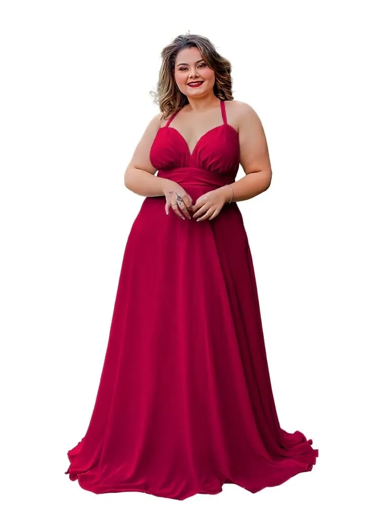 Vestido Longo de Festa Marsala Mariane 