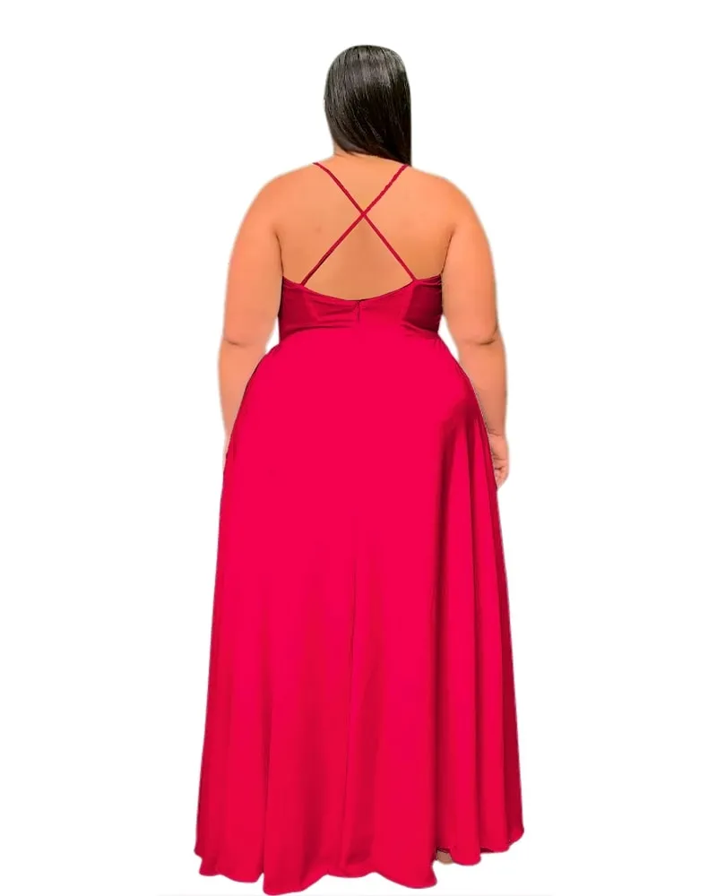 Vestido Longo de Festa Rosa Pink Perfect